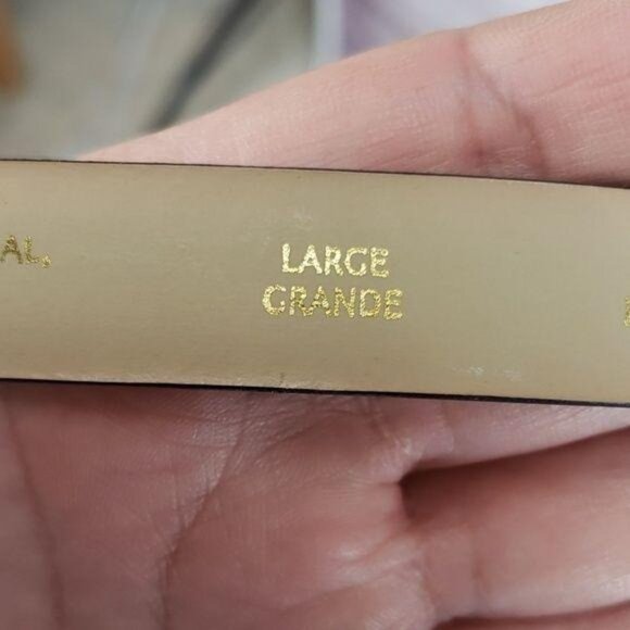 Worthington Black Leather Belt Gold-Tone Double Ring Buckle - Picture 5 of 8